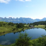 Grosssee mit den Churfirsten im Hintergrund. Judith kennt jeden Gipfel!